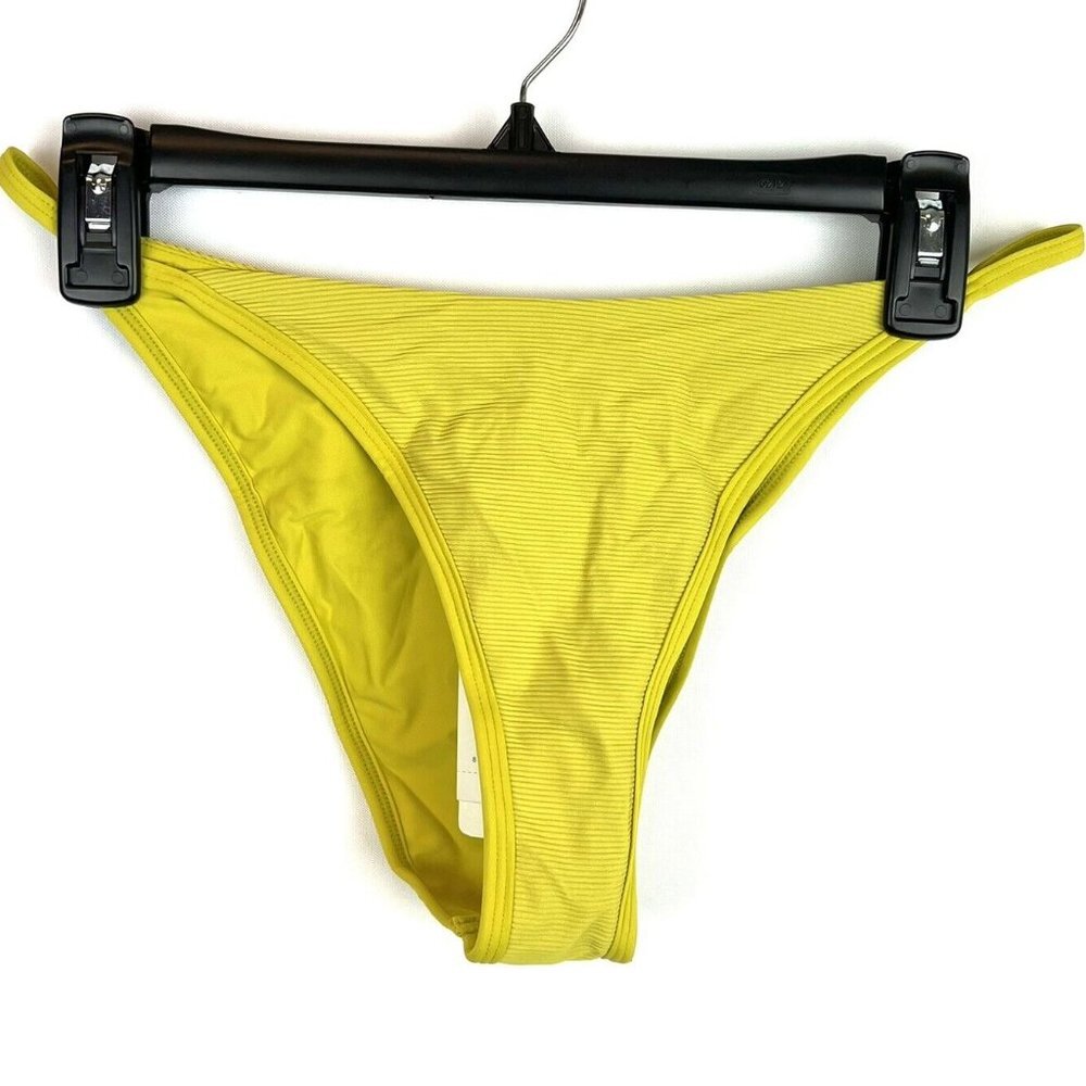 L Space Women’s Jay Bottom Bitsy Yellow Bikini Bottom, Size XL